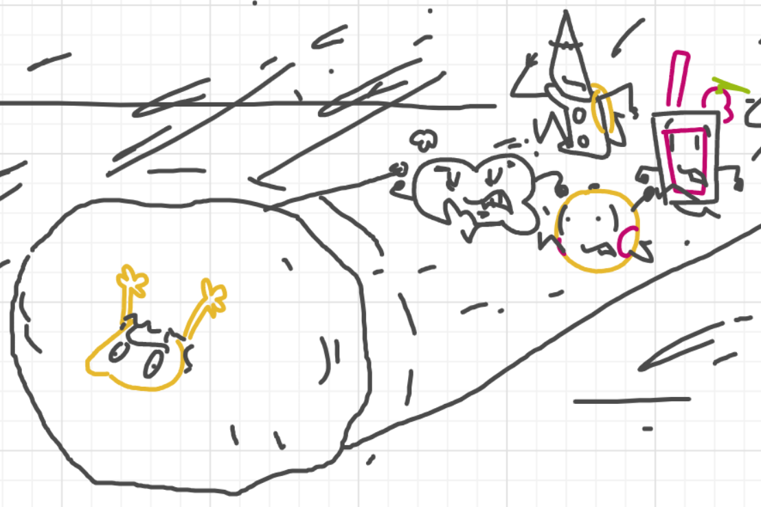 A panel from I've Been Everywhere, Man, episode nine of the Board Boards object show by Furretwalk/WalkingFurret.